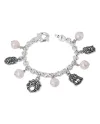 Bracciale Gerardo Sacco in Argento con Perle e Maschere
