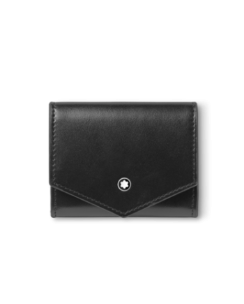 Petit porte-monnaie Montblanc Meisterstück en cuir noir