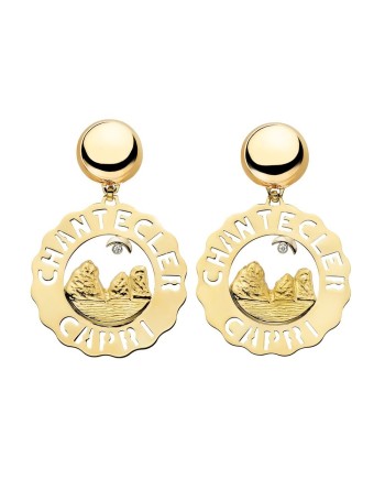 Chantecler Capri Orecchini grandi Faraglioni in oro giallo e diamanti