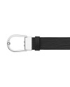 Montblanc Reversible Belt in Black Leather with 35 mm Horseshoe Buckle