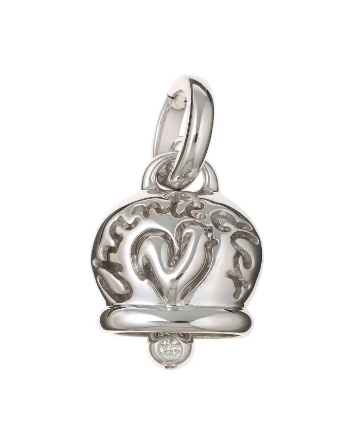Chantecler Campanelle medium pendant in white gold and diamonds