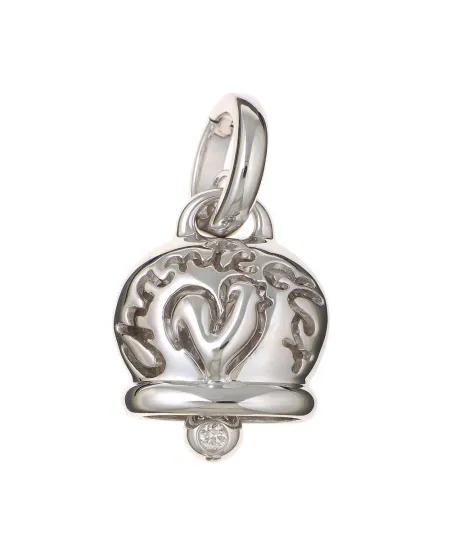 Pendentif moyen Chantecler Campanelle en or blanc et diamants
