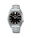 Seiko 5 Sports Watch Black Dial Steel Strap