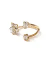 Anello Aperto Crivelli in Oro Rosa con Fiore di Diamanti