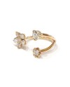 Bague ouverte Crivelli en or rose avec fleur de diamant