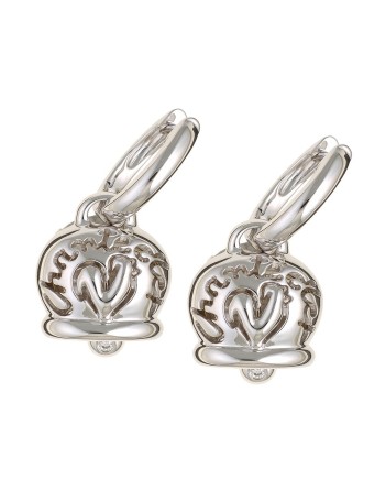 Boucles d'oreilles Le Campanelle Chantecler en or blanc, coq et diamants
