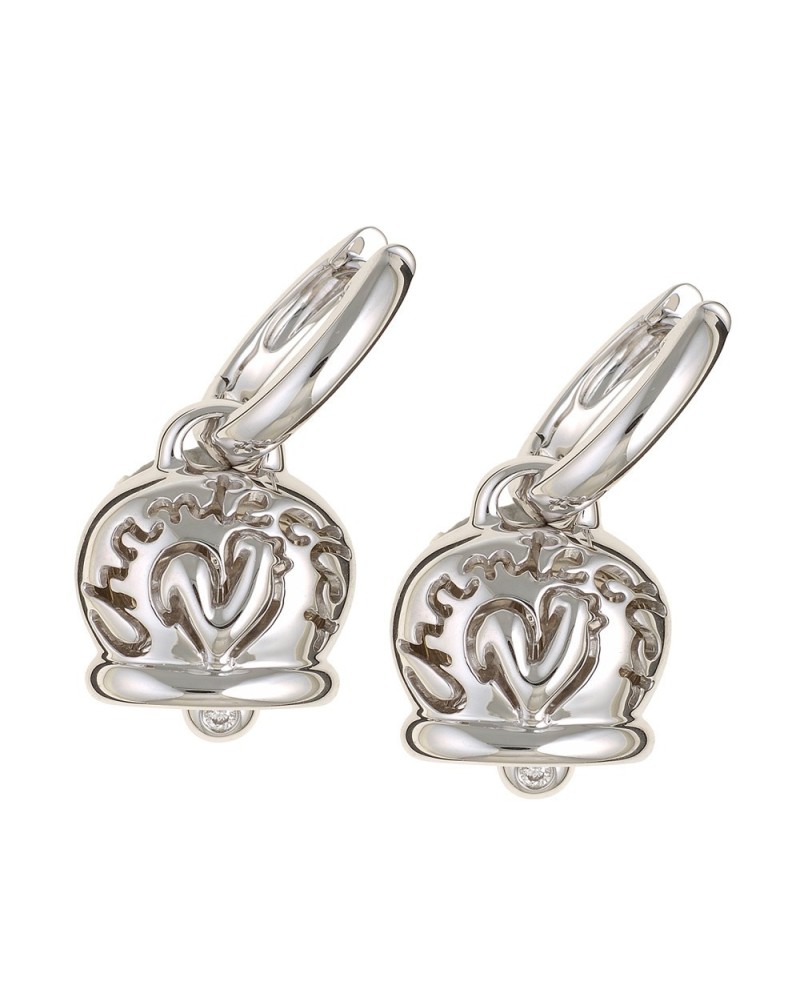 Le Campanelle Chantecler earrings in white gold, rooster and diamonds