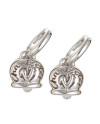 Boucles d'oreilles Le Campanelle Chantecler en or blanc, coq et diamants