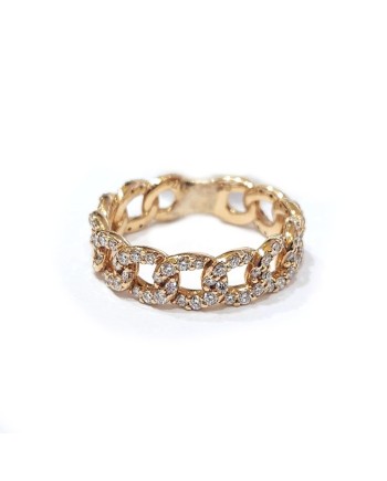 Anello Crivelli Groumette in Oro Rosa con Diamanti