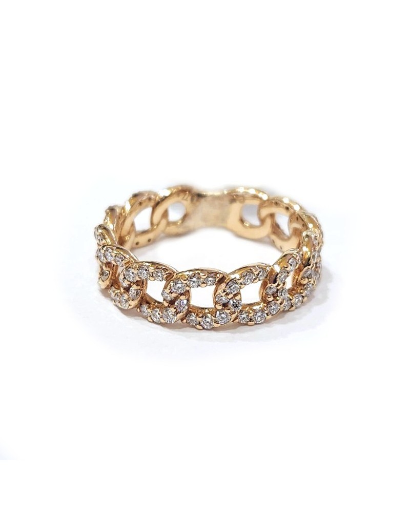 Crivelli Groumette Ring in Rose Gold with Diamonds