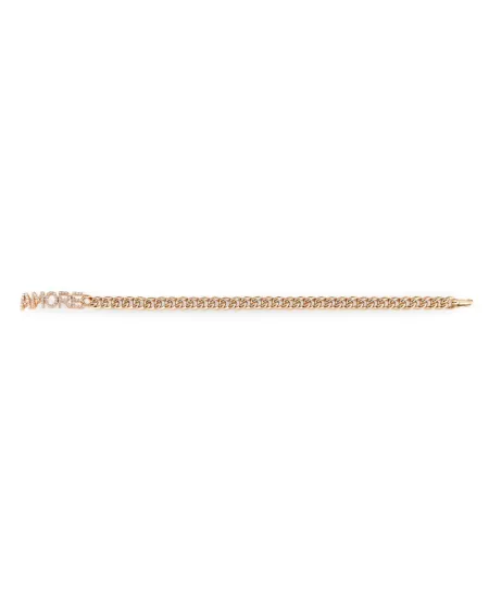 Crivelli Groumette Bracelet in Rose Gold with "Amore" Diamonds
