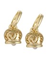 Le Campanelle Chantecler earrings in yellow gold, rooster and diamonds