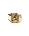 Men's Chevalier Ring in Yellow Gold with Winged Lion