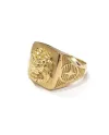 Bague Homme Chevalier Casella en Or Jaune avec Tête de Lion