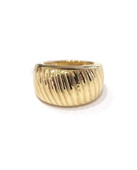 Bague bandeau Casella Gioielli en or jaune