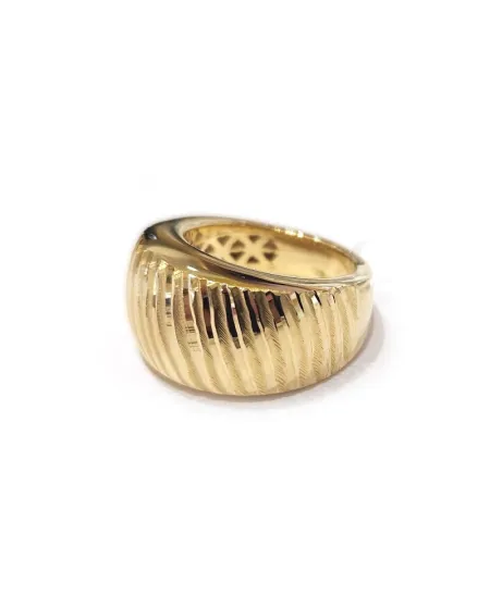Bague bandeau Casella Gioielli en or jaune