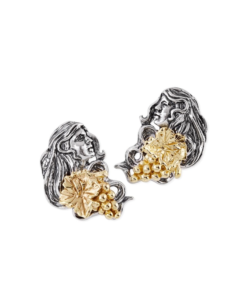 Gerardo Sacco September Month Earrings in Silver