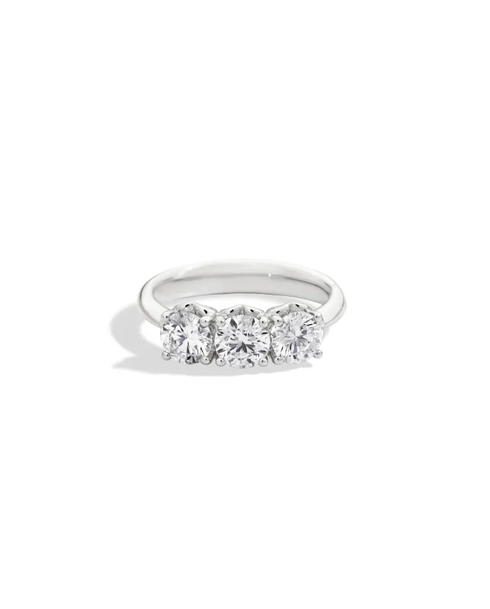 Anello Trilogy Recarlo Anniversary in Oro Bianco e Diamanti 0,88 ct