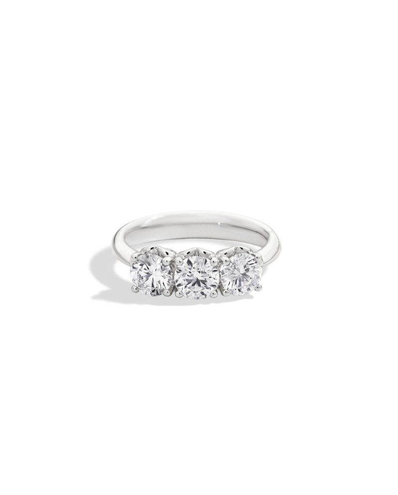 Bague Trilogie Anniversaire Recarlo en Or Blanc et Diamants 0,88 ct