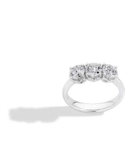 Bague Trilogie Anniversaire Recarlo en Or Blanc et Diamants 0,88 ct