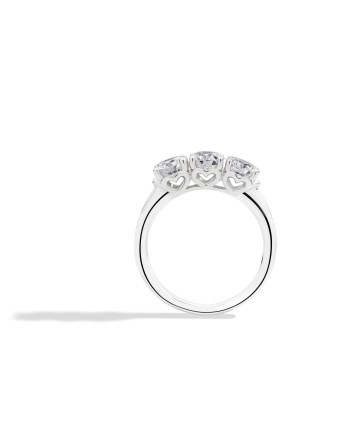 Anello Trilogy Recarlo Anniversary in Oro Bianco e Diamanti 0,88 ct