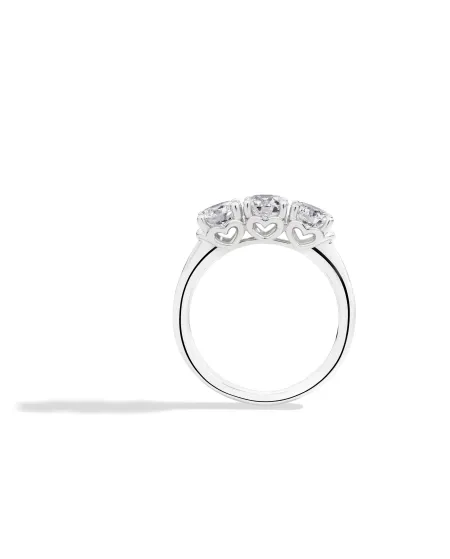 Recarlo Anniversary Trilogy Ring in White Gold and Diamonds 0.88 ct