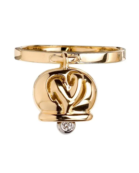 Chantecler Capri anello con Campanella in oro giallo e diamanti