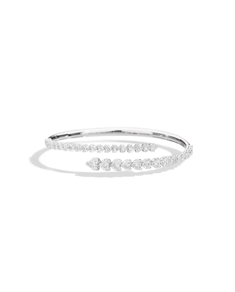 Bracelet Contrarié Recarlo Anniversary Love avec diamants taille cœur en dégradé