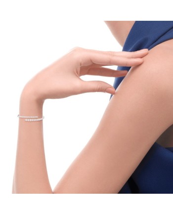 Bracelet Contrarié Recarlo Anniversary Love avec diamants taille cœur en dégradé