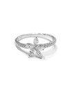 Crivelli Ring in White Gold with Diamond Flower