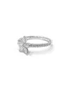 Crivelli Ring in White Gold with Diamond Flower