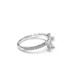 Crivelli Ring in White Gold with Diamond Flower