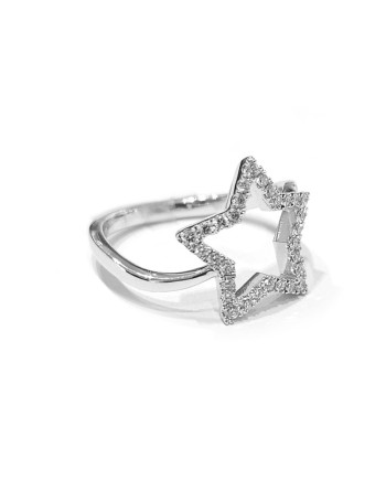 Bague Crivelli en or blanc avec étoile en diamant