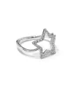 Bague Crivelli en or blanc avec étoile en diamant