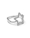 Crivelli Ring in White Gold with Diamond Star