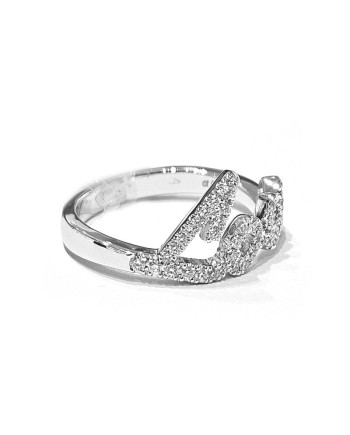 Crivelli Love Ring in White Gold with Diamonds