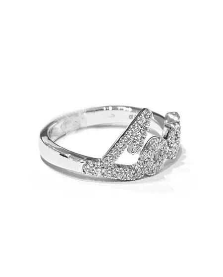 Anello Crivelli Love in Oro Bianco con Diamanti
