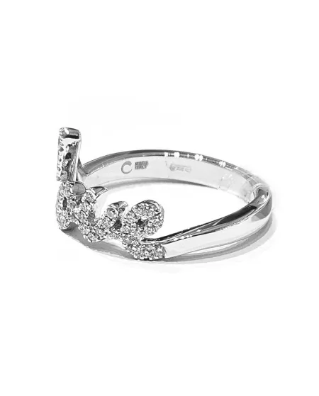 Crivelli Love Ring in White Gold with Diamonds