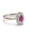 Bague Crivelli en or blanc avec diamants et rubis