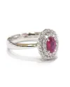 Crivelli Ring in White Gold with Diamonds and Ruby