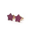 Crivelli earrings in rose gold and rubies with star