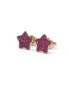 Orecchini Crivelli in Oro Rosa e Rubini con Stella