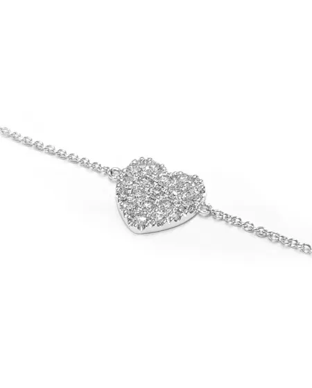 Crivelli Bracelet in White Gold with Heart of Diamonds