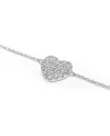Crivelli Bracelet in White Gold with Heart of Diamonds