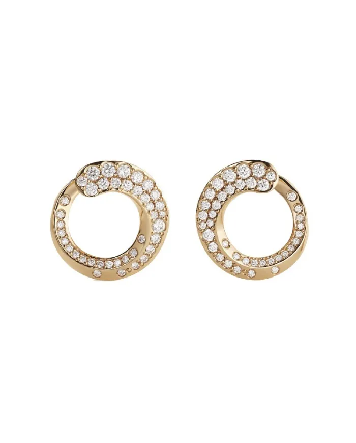 Boucles d'oreilles Crivelli Like Slim en Or rose et Diamants