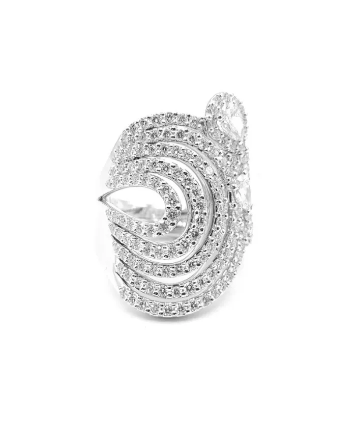 Crivelli Ring in White Gold and Diamonds