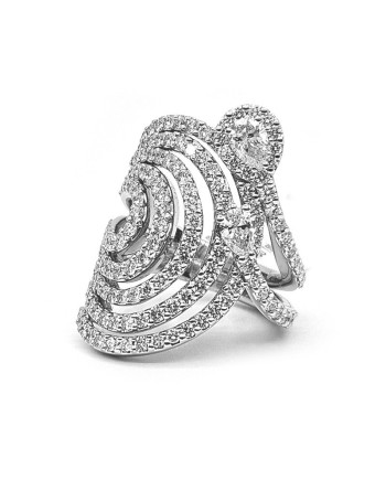 Crivelli Ring in White Gold and Diamonds