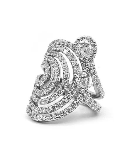 Anello Crivelli in Oro Bianco e Diamanti