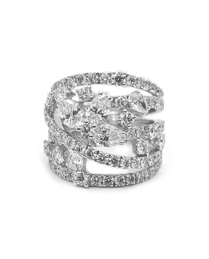 Bague Crivelli en or blanc et diamants