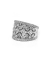 Crivelli Band Ring in White Gold and Diamonds